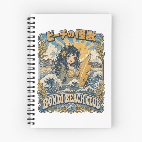 Item preview, Bondi Beach Club Beach Kaiju Monster Girl Cute Surf Girl designed and sold by Yellowriversss.