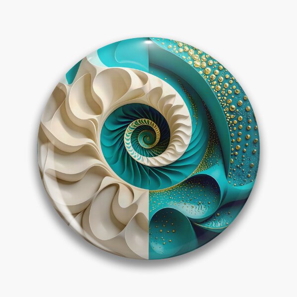 Item preview, Ocean Turquoise and Alabaster Ribbon Vortex designed and sold by Vicky Brago-Mitchell®.