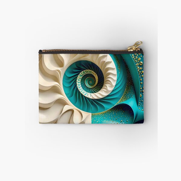 Item preview, Ocean Turquoise and Alabaster Ribbon Vortex designed and sold by Vicky Brago-Mitchell®.