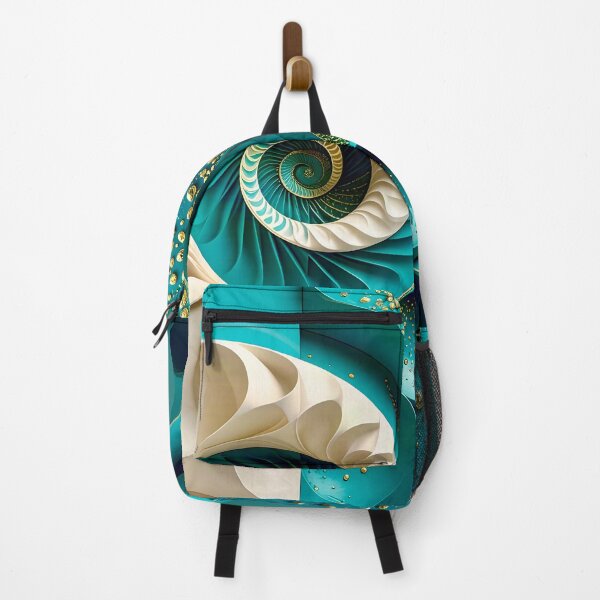 Item preview, Ocean Turquoise and Alabaster Ribbon Vortex designed and sold by Vicky Brago-Mitchell®.