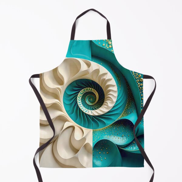 Item preview, Ocean Turquoise and Alabaster Ribbon Vortex designed and sold by Vicky Brago-Mitchell®.
