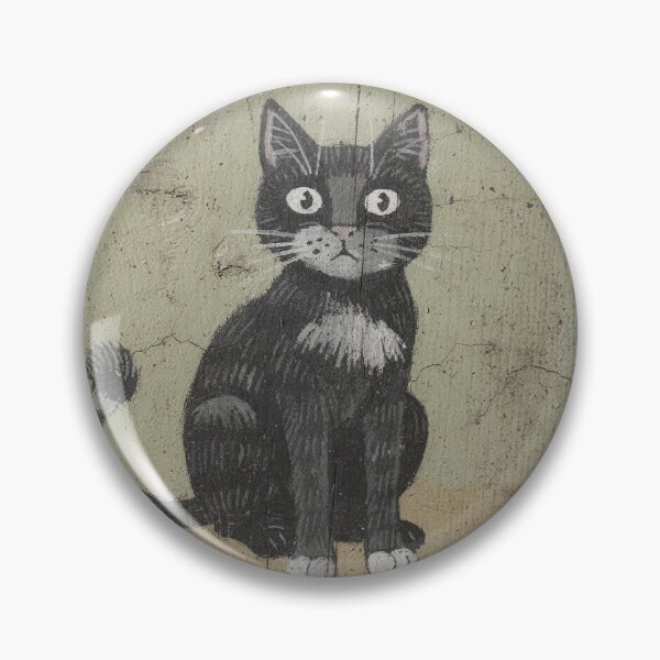 Item preview, Startled By My Own Existence (Wide-Eyed Black Cat) designed and sold by PictorialWhimsy.