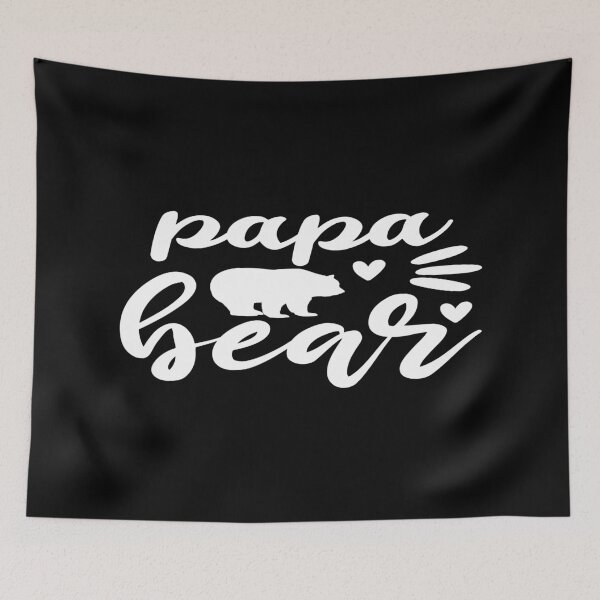 Item preview, Classic Minimalist Papa Bear Silhouette Typography T-Shirt designed and sold by phassystore.