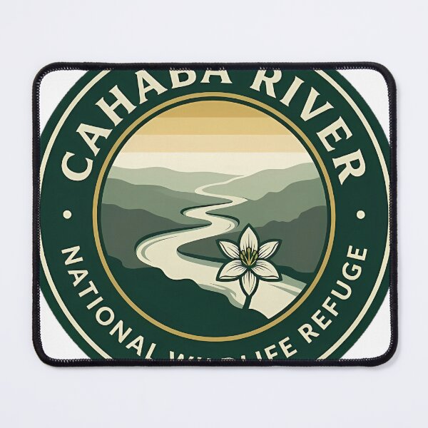 Item preview, Cahaba River National Wildlife Refuge Map Badge Sticker designed and sold by DetourDgn.