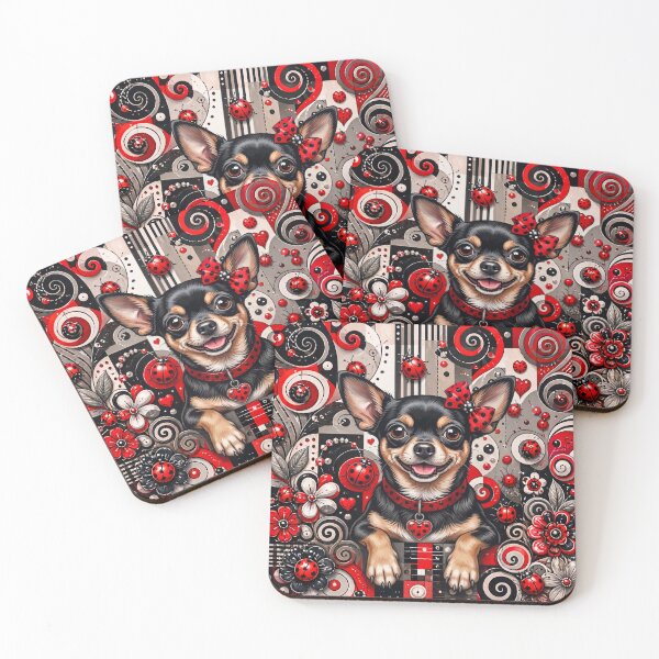 Item preview, Whimsical Chihuahua with Ladybugs designed and sold by Wags & Tails.