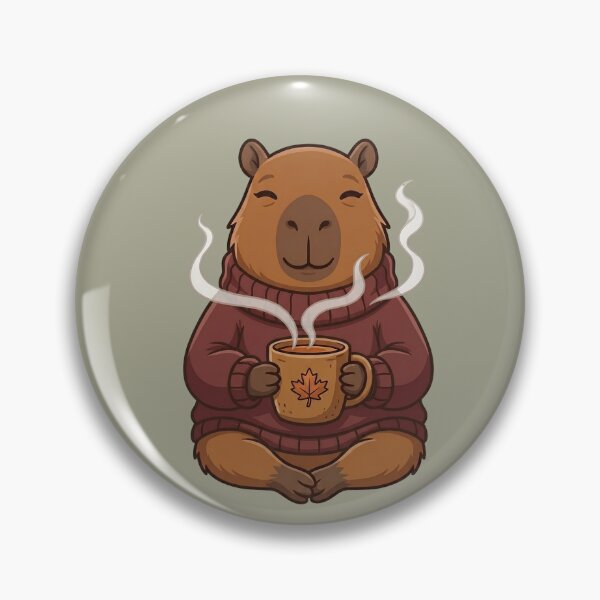 Item preview, Autumn Capybara with Tea designed and sold by Ivy-Triggs.
