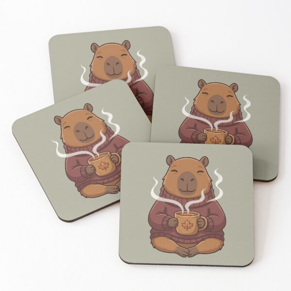 Item preview, Autumn Capybara with Tea designed and sold by Ivy-Triggs.