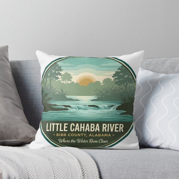 Item preview, Little Cahaba River Rapids Vintage Badge Sticker Alabama designed and sold by DetourDgn.
