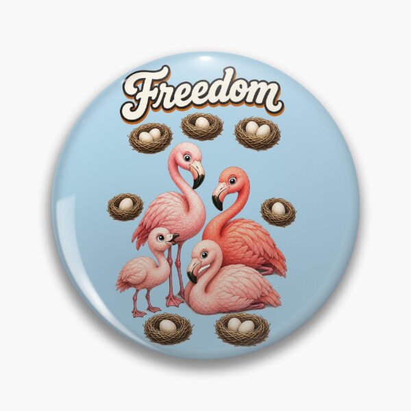 Item preview, Freedom – Cute Flamingo & 7 Egg Flowers Cottagecore Design designed and sold by Cartoon art with a purpose ❤️ Supporting Althea’s friends .