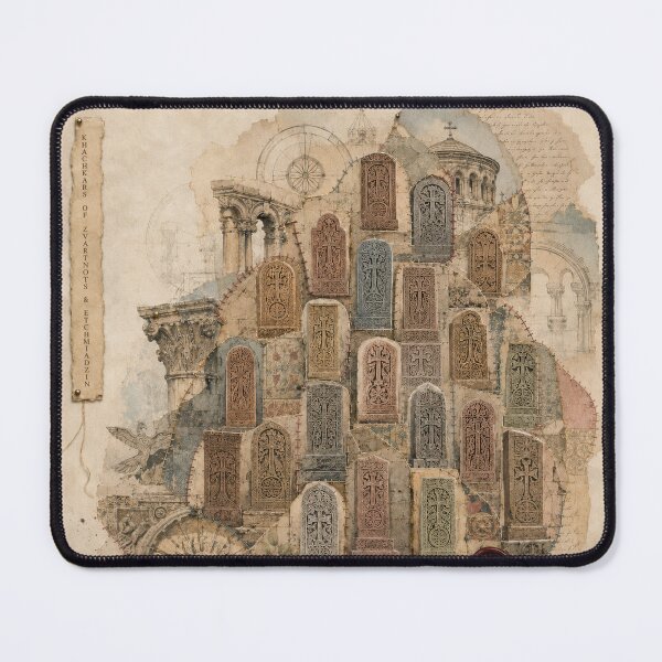Item preview, Zvartnots and Etchmiadzin Khachkar Collage designed and sold by Qenlo.