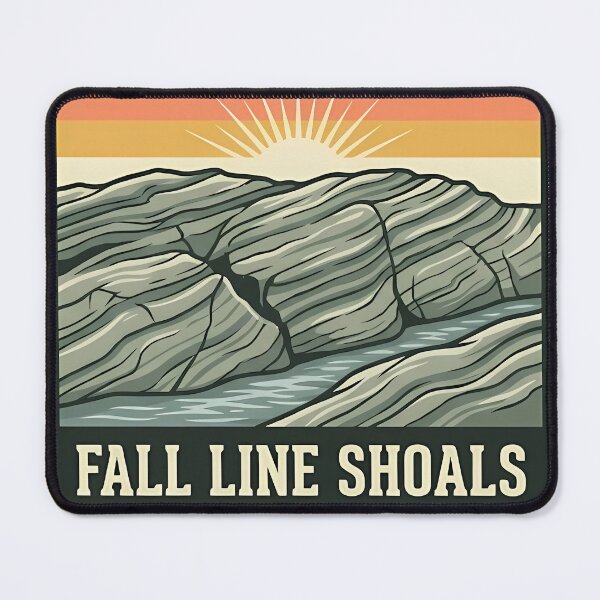 Item preview, Fall Line Shoals Cahaba River Geology Badge Sticker designed and sold by DetourDgn.
