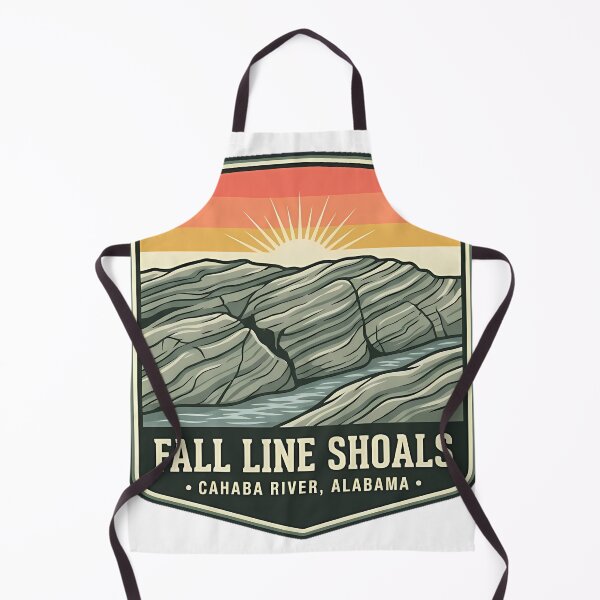 Item preview, Fall Line Shoals Cahaba River Geology Badge Sticker designed and sold by DetourDgn.