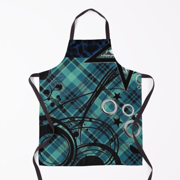 Item preview, Teal McBling Stars & Plaid Collage | Cyber Frutiger & Scene Kid Aesthetic designed and sold by BrontesWhimsyStore.