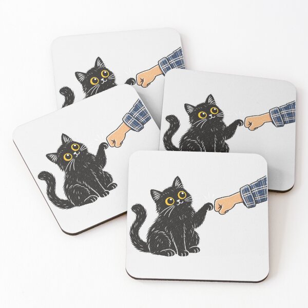Item preview, Black Cat Fist Bump Cute Black Cat Giving Paw Fist Bump designed and sold by Yellowriversss.
