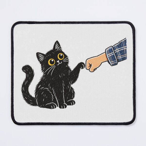 Item preview, Black Cat Fist Bump Cute Black Cat Giving Paw Fist Bump designed and sold by Yellowriversss.