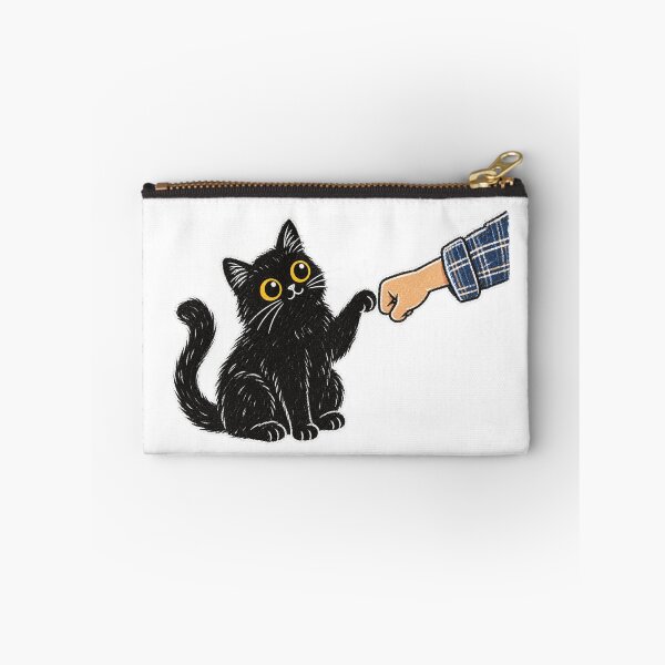Item preview, Black Cat Fist Bump Cute Black Cat Giving Paw Fist Bump designed and sold by Yellowriversss.