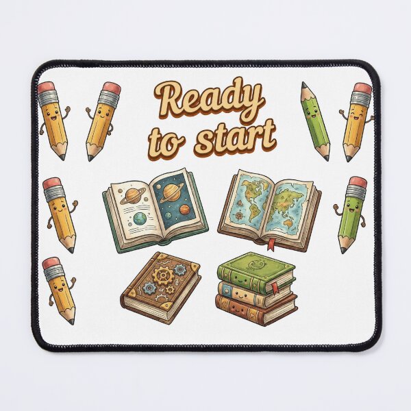 Item preview, Ready to Start – Cute Book & 7 Pencils Cottagecore Design designed and sold by Cartoon art with a purpose ❤️ Supporting Althea’s friends .