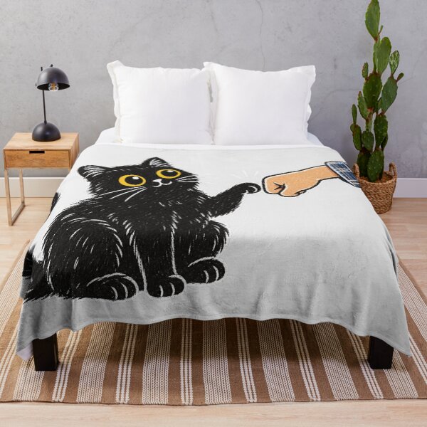 Item preview, Black Cat Fist Bump Cute Black Cat Giving Paw Fist Bump designed and sold by Yellowriversss.