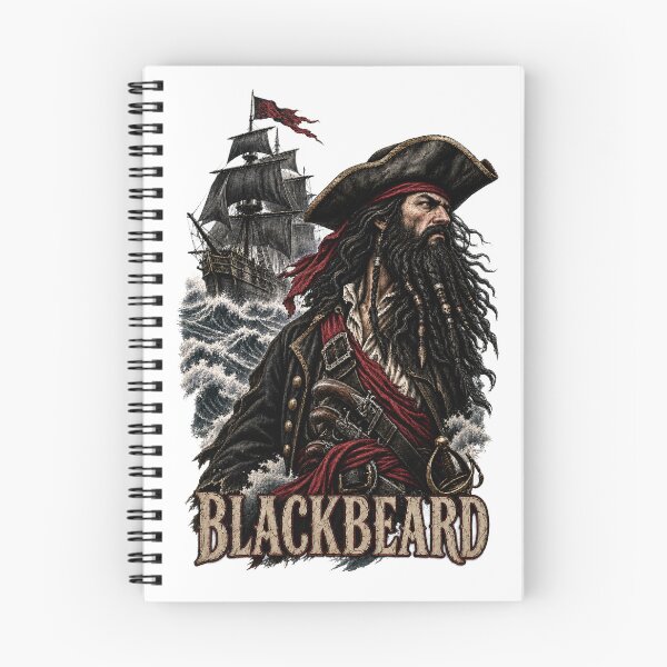 Item preview, Blackbeard with Queen Anne's Revenge designed and sold by TY-Cat-Tees.