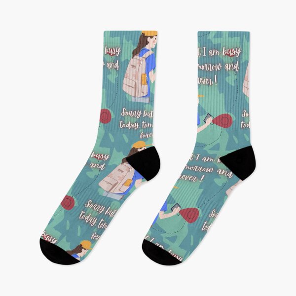 Item preview, Sorry But I Am Busy Today Tomorrow And Forever Female Traveler Quote Art designed and sold by Artemis & Woven Collective.