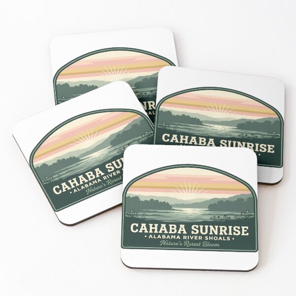 Item preview, Cahaba Sunrise River Shoals Vintage Badge Sticker Alabama designed and sold by DetourDgn.