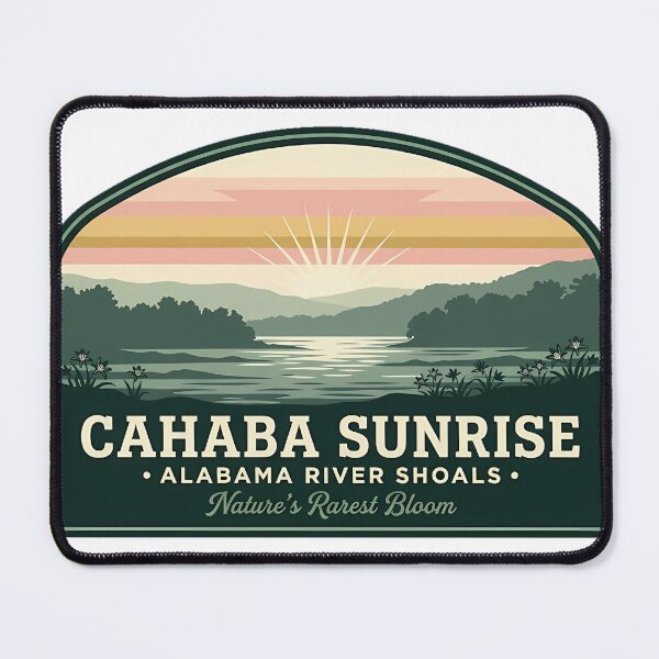 Item preview, Cahaba Sunrise River Shoals Vintage Badge Sticker Alabama designed and sold by DetourDgn.