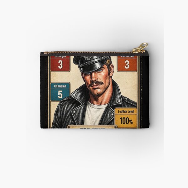 Item preview, Gay Leather Daddy Top Stud Vintage Trading Card Art Design designed and sold by ItsAKinkThing.