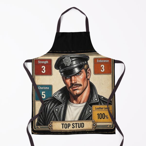Item preview, Gay Leather Daddy Top Stud Vintage Trading Card Art Design designed and sold by ItsAKinkThing.