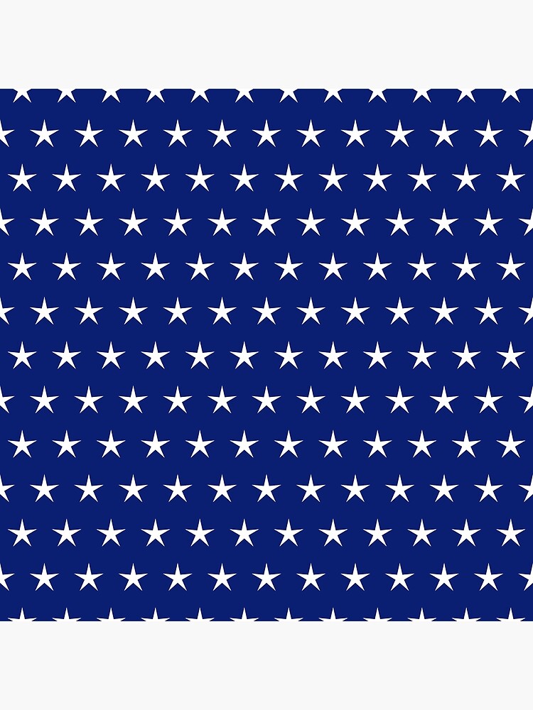 "White Stars Blue Background" Poster by Passie Redbubble