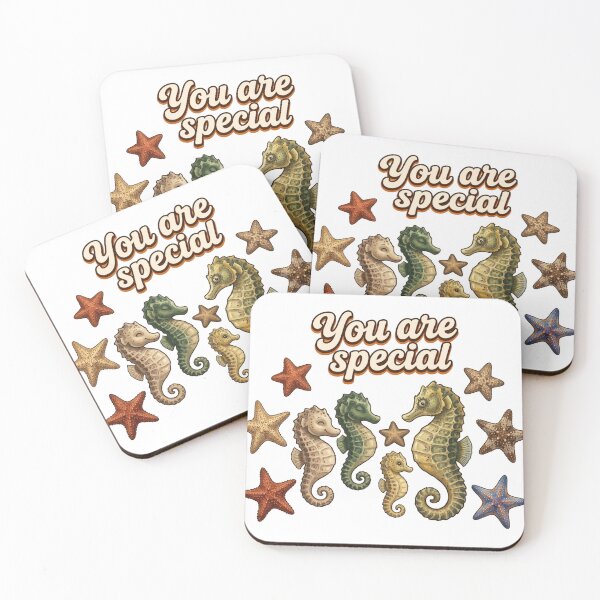 Item preview, You Are Special – Cute Seahorse & 7 Starfish Ocean Design designed and sold by Cartoon art with a purpose ❤️ Supporting Althea’s friends .