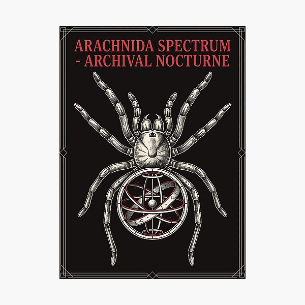 Item preview, Archival Nocturne - Dark Academia Entomology Art Spider Graphic designed and sold by SplashTastic.