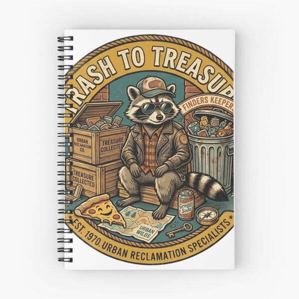 Item preview, Trash to Treasure Raccoon Retro Vintage Badge designed and sold by lovepower.
