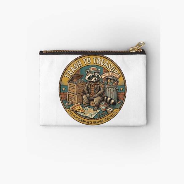 Item preview, Trash to Treasure Raccoon Retro Vintage Badge designed and sold by lovepower.