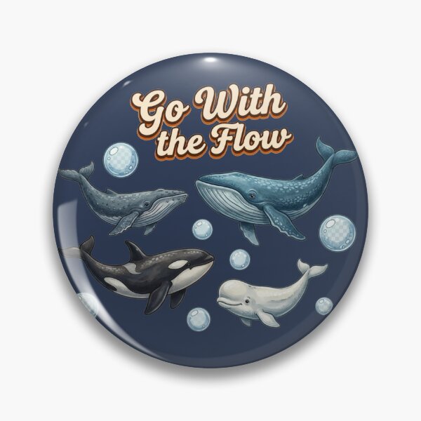 Item preview, Go with the Flow – Cute Whale & 7 Bubbles Ocean Design designed and sold by Cartoon art with a purpose ❤️ Supporting Althea’s friends .