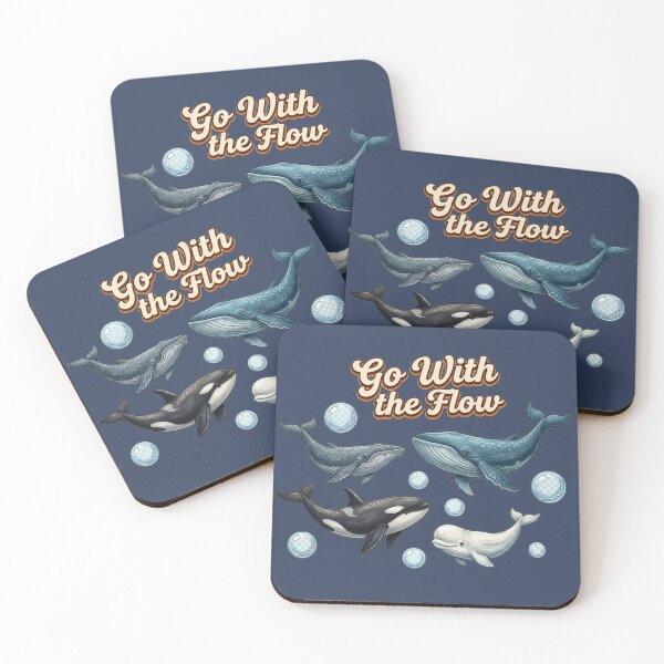Item preview, Go with the Flow – Cute Whale & 7 Bubbles Ocean Design designed and sold by Cartoon art with a purpose ❤️ Supporting Althea’s friends .