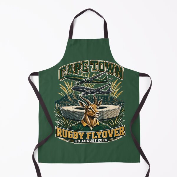 Item preview, Cape Town Rugby Flyover - Two Jets, Stadium and Springboks designed and sold by Nerd Army.
