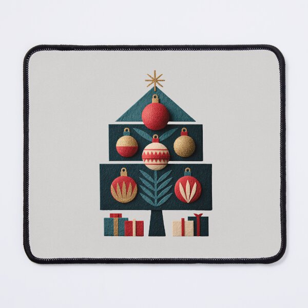Item preview, Modern Textured Geometric Christmas Tree Art designed and sold by colorful-white.