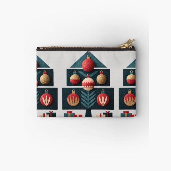 Item preview, Modern Textured Geometric Christmas Tree Art designed and sold by colorful-white.