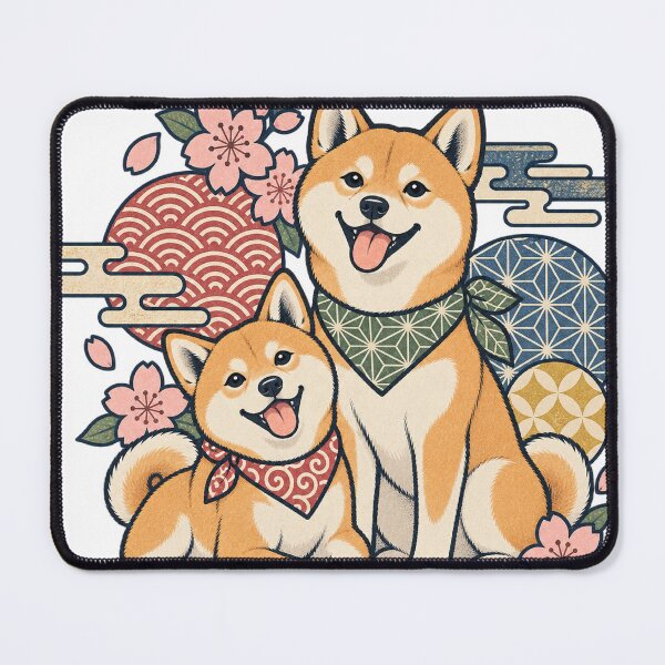 Item preview, Vintage Japanese Shiba Inu – Retro Wagara Dogs designed and sold by アミヤジャ.