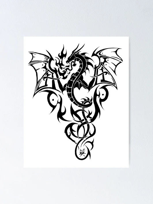 Tribal Dragon Tattoo 5