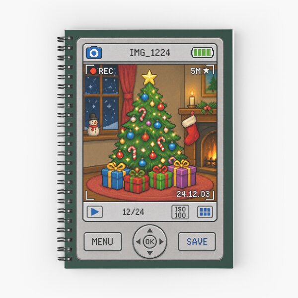 Item preview, Y2K Christmas Digital Camera Pixel Art designed and sold by Planthem.