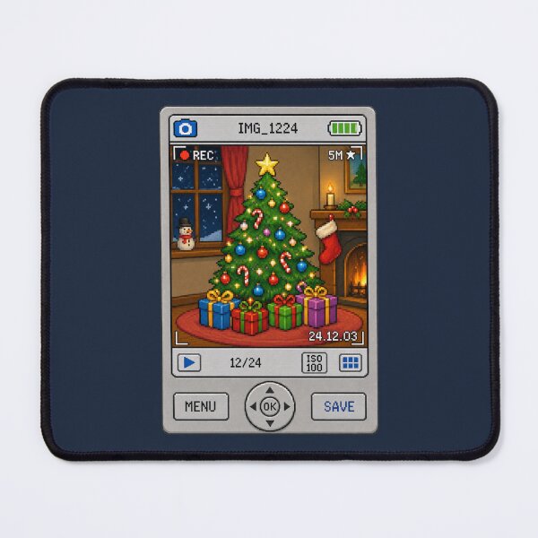 Item preview, Y2K Christmas Digital Camera Pixel Art designed and sold by Planthem.