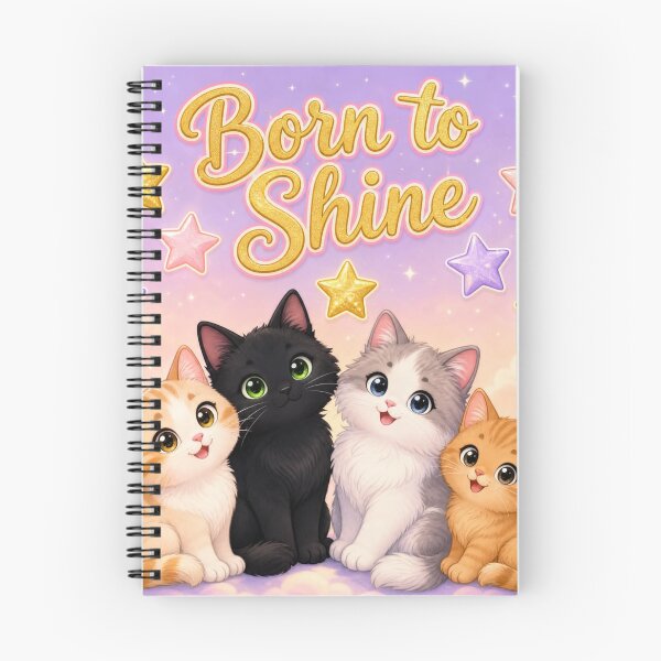 Item preview, Born to Shine – 4 Cats & 7 Stars designed and sold by Cartoon art with a purpose ❤️ Supporting Althea’s friends .