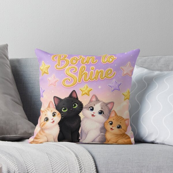 Item preview, Born to Shine – 4 Cats & 7 Stars designed and sold by Cartoon art with a purpose ❤️ Supporting Althea’s friends .