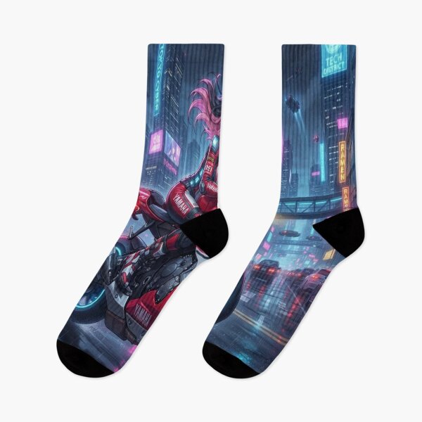 Item preview, Neo Tokyo Cyberpunk Motorcycle Ride designed and sold by JMAVILA ART.