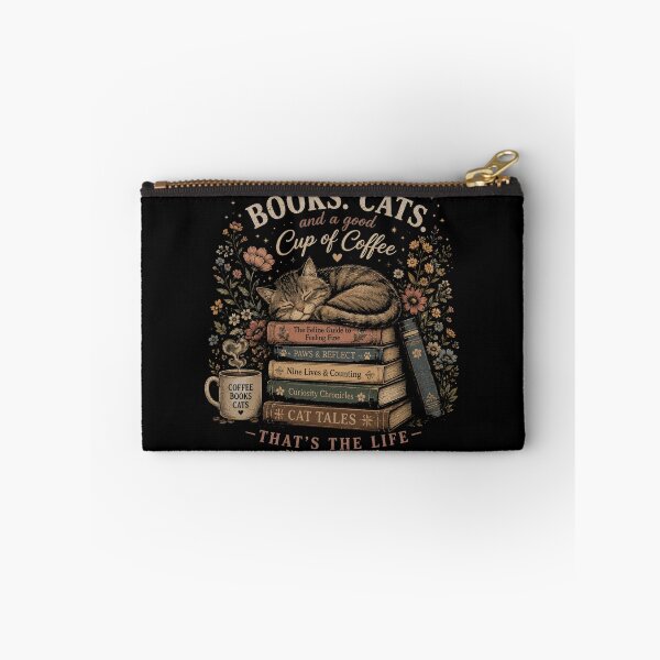Item preview, Books Cats and Coffee - Sleeping Cat Book Lover designed and sold by GenZFashion000.