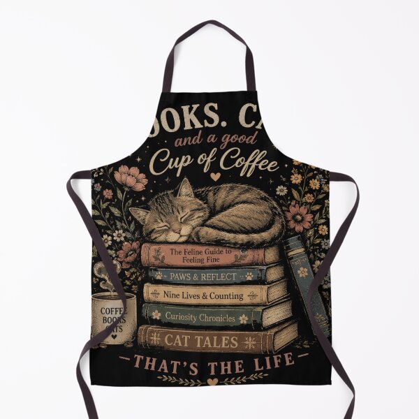 Item preview, Books Cats and Coffee - Sleeping Cat Book Lover designed and sold by GenZFashion000.