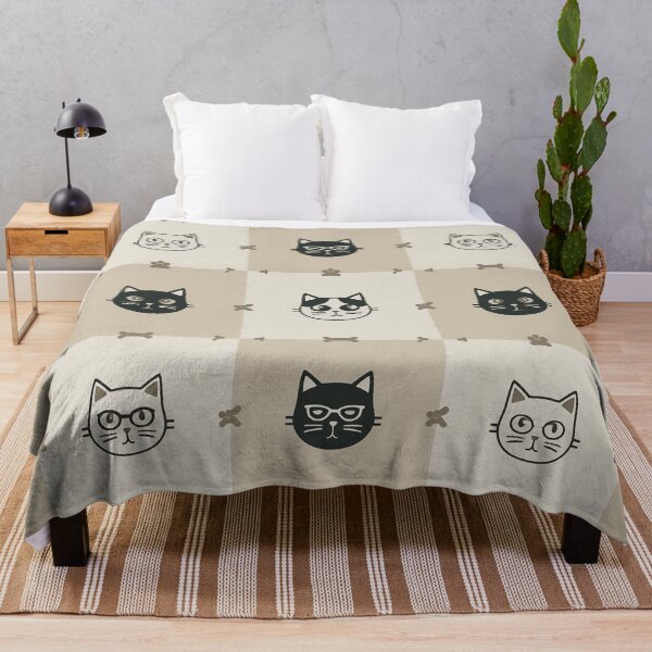 Item preview, Cute Cat Checkerboard Pattern – Minimal Kawaii Kitty Design designed and sold by IMuDesigner.
