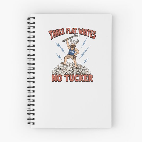 Item preview, Three Flat Whites No Tucker Funny Aussie Tradie Viking Straya Flat White Coffee designed and sold by Yellowriversss.