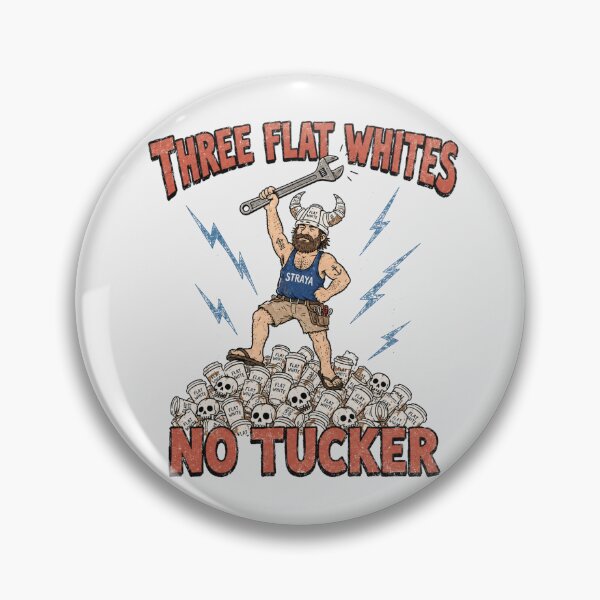 Item preview, Three Flat Whites No Tucker Funny Aussie Tradie Viking Straya Flat White Coffee designed and sold by Yellowriversss.